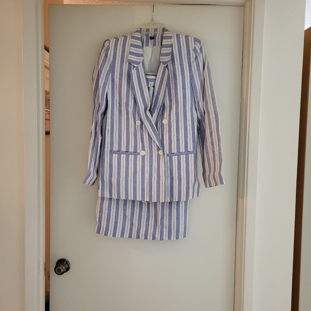 Vintage Blue & White Striped Suit Peabody House